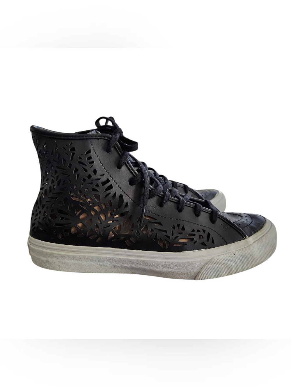 Vans Cut-Out Sk8 Hi Decon Men's Size 7.5 Women's 9 Black Leather